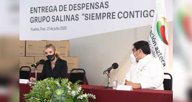 Grupo Salinas dona 5 mil despensas para poblanos