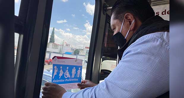 Transporte público ofrece asientos preferentes para grupos vulnerables