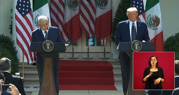 Trump elogia a mexicoamericanos; AMLO agradece “mayor respeto” a México