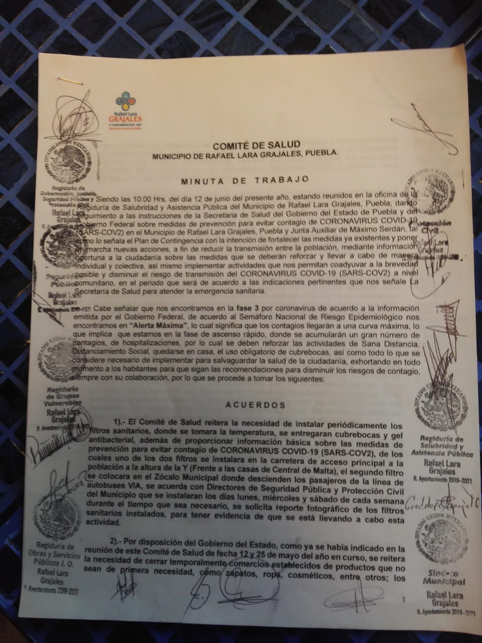 Edil de Grajales se niega a firmar acuerdo para atender Covid: regidores