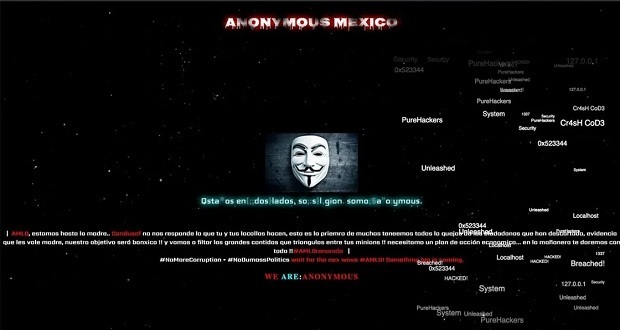 Ahora, Anonymous hackea portal de Condusef