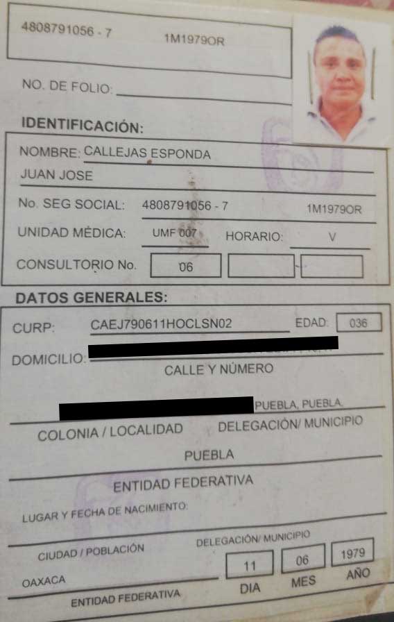 IMSS niega atención a derechohabiente que donó caretas a persona de salud