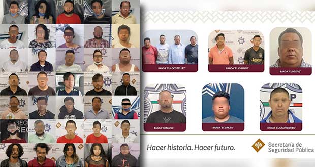 De marzo a julio, detuvo SSP a mil 600 integrantes de 88 bandas