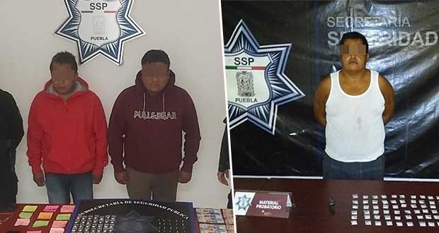 SSP detiene a dos presuntos extorsionadores y un expolicía