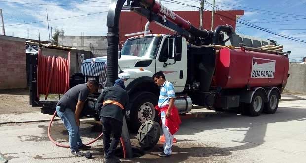 Antorchistas gestionan mantenimiento a drenaje en Xonacatepec