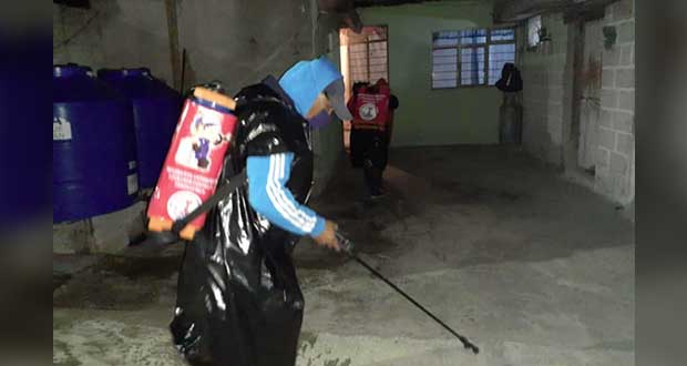 Con gestión de Antorcha, sanitizan colonia Juárez en Amozoc