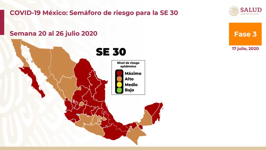 Puebla seguirá con semáforo de Covid en rojo por séptima semana: Federación