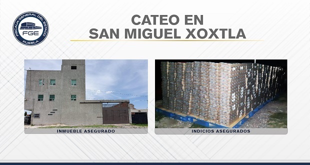 Fiscalía recupera en Xoxtla más de 90 mil latas de atún robadas