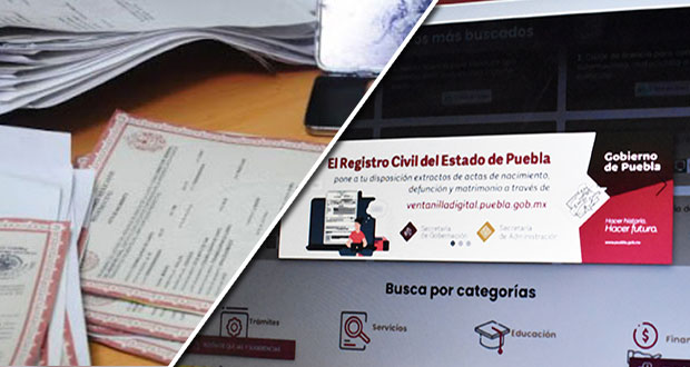 Puebla resguardará digitalmente actas del registro civil de 1930 a 2018