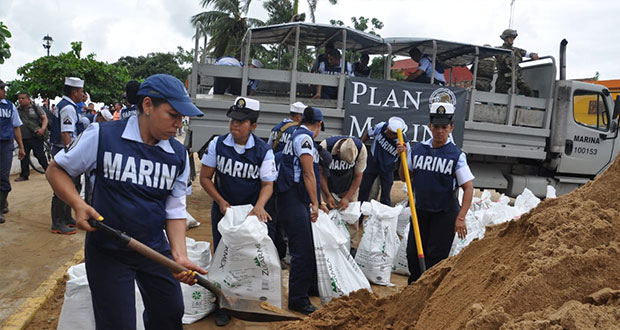 Aplican Plan Marina en costa del Pacífico ante tormentas tropicales