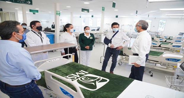 Zoé Robledo supervisa ampliación temporal en IMSS La Margarita