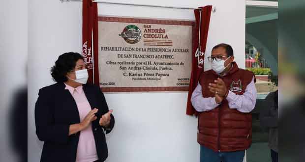 Entregan remodelación de presidencia auxiliar de Acatepec