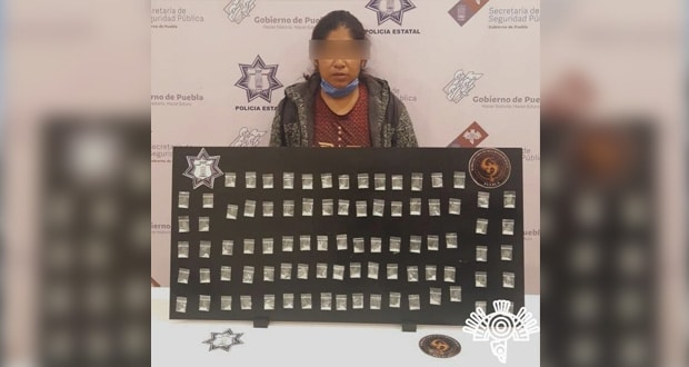 Aprehenden a presunta distribuidora de droga en Tehuacán