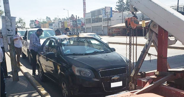 En operativo en la Atlixcáyotl, SMT infracciona seis unidades