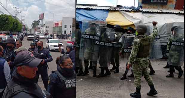 SSP y GN se enfrentan con comerciantes de La Cuchilla durante operativo