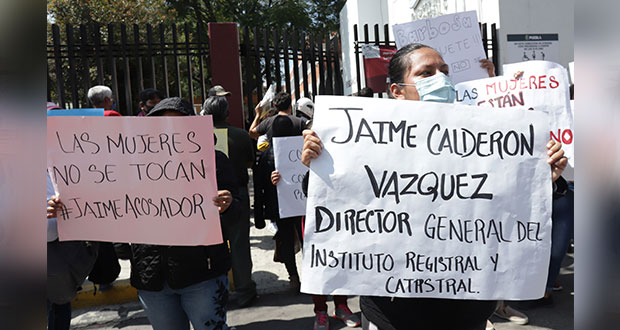 En protesta, exigen salida del director del Instituto Catastral por acoso