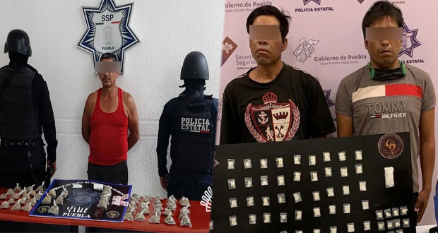 SSP detiene a 3 presuntos narcomenudistas en Puebla y Tehuacán