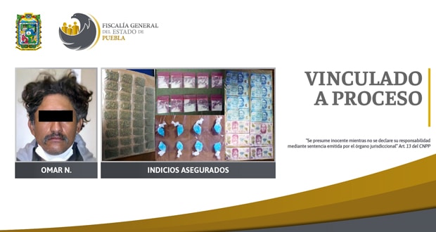 Vinculan a proceso a presunto narcomenudista de Puebla capital
