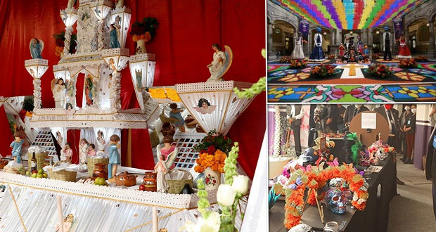 En Puebla, colocan ofrendas por Día de Muertos, ¿quieres verlas?