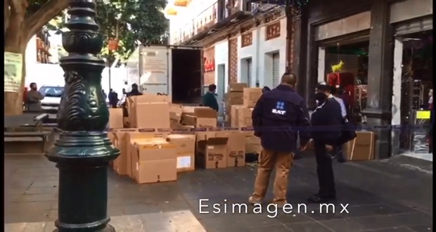 SAT embarga local de importaciones en calle 5 de Mayo
