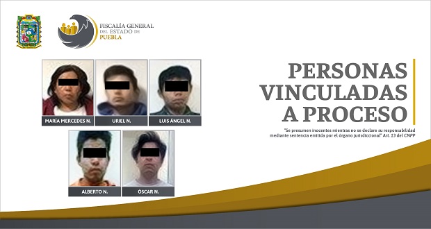 Van a la cárcel 5 personas por posesión de droga en Puebla