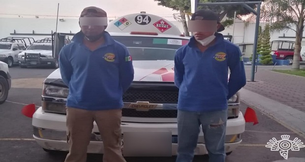 Detiene SSP a dos presuntos “huachigaseros” por San Miguel Espejo