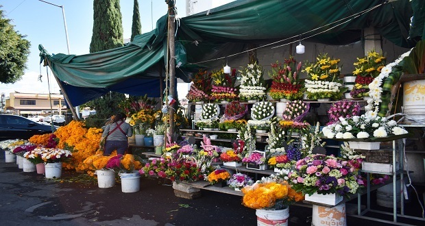 Ventas de floristas en Puebla capital caen 80% en Día de Muertos