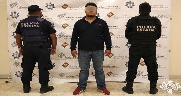 Detienen a supuesto huachigasero en Puebla capital