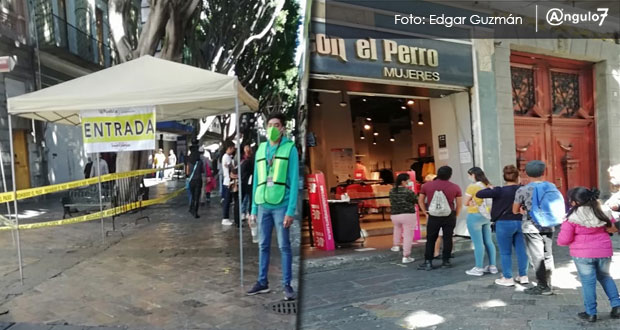 Poblanos siguen comprando en Buen Fin; avalan medias sanitarias en comercios