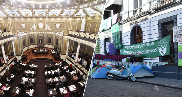 Aplazan diálogo entre diputados y feministas que ocupan el Congreso