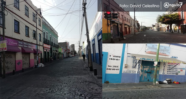 Vacío, luce Centro Histórico de Puebla capital este 25 de diciembre