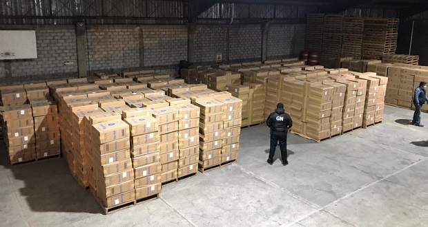 En Amozoc y Xoxtla, decomisan casi 30 millones de cigarros ilícitos