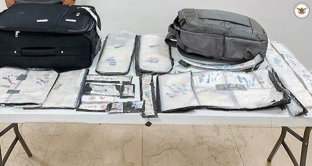 Cae pareja de colombianos con 35 paquetes de cocaína en Cancún