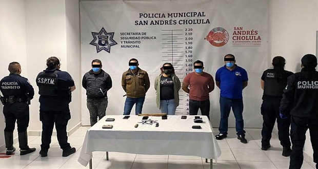 Ssptm de San Andrés Cholula desarticula banda de robo de vehículos