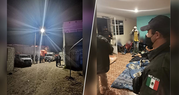 Agentes del INM encuentran a 82 migrantes en casa de Amozoc; 44, menores