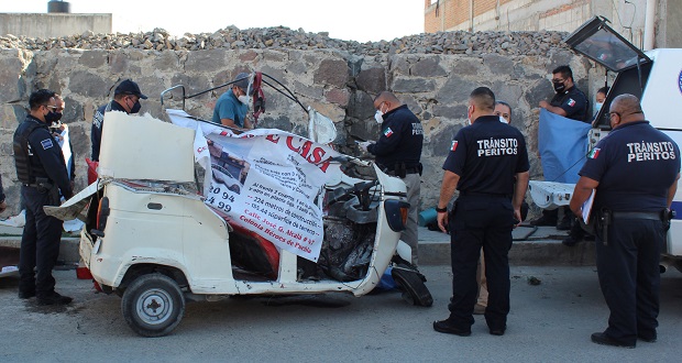 Mueren tres en choque de mototaxi en La Resurrección, confirma SMT