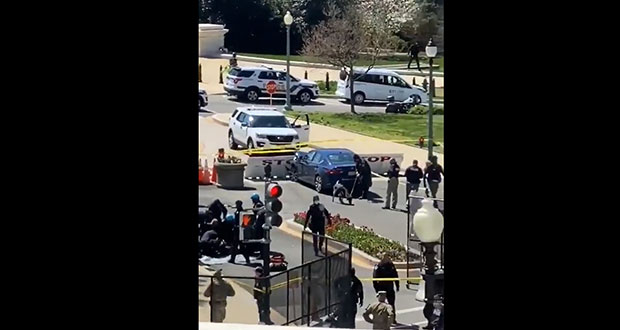 Ataque frente a Capitolio de EU deja a un oficial y un sospechoso muertos