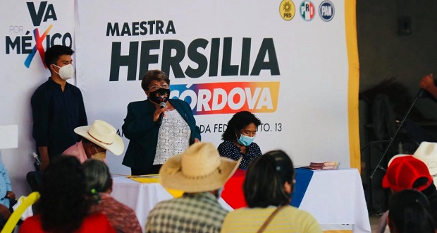 Creación de empleos, promete Hersilia Córdova en Atlixco