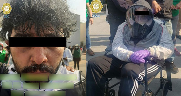 En CDMX, atrapan a 2 vestidos de “abuelitos” pidiendo vacuna Covid