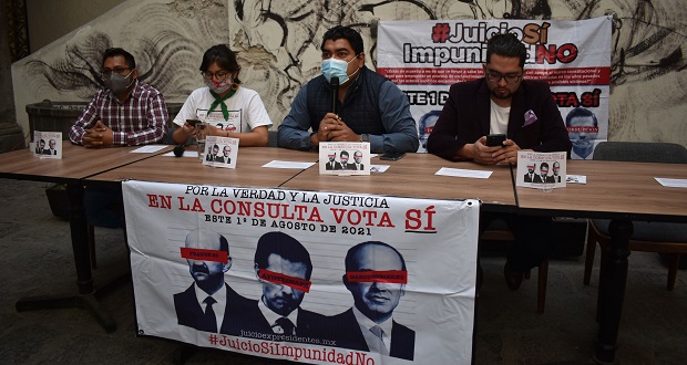 En Puebla, piden participar en consulta sobre juicio a expresidentes