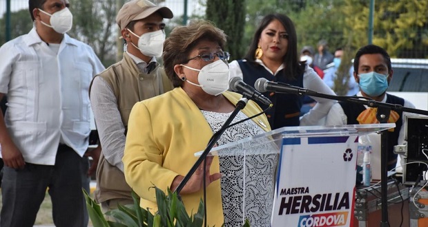 En campaña por diputación federal, Hersilia Córdova visita Ocoyucan
