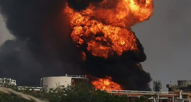 Captan explosión e incendio en refinería Lázaro Cárdenas de Minatitlán