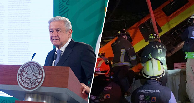 AMLO decreta 3 días de duelo nacional por caída del Metro en CDMX