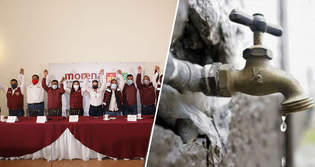 Como en 2018, candidatos de Morena prometen desprivatizar el agua en Puebla