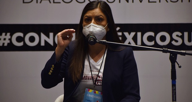 Dispuesta, Claudia Rivera a participar en debate a la alcaldía
