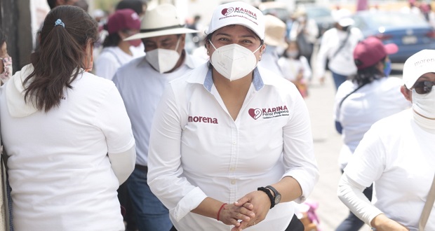 Karina Pérez promete gobierno cercano a la gente en Tlaxcalancingo  