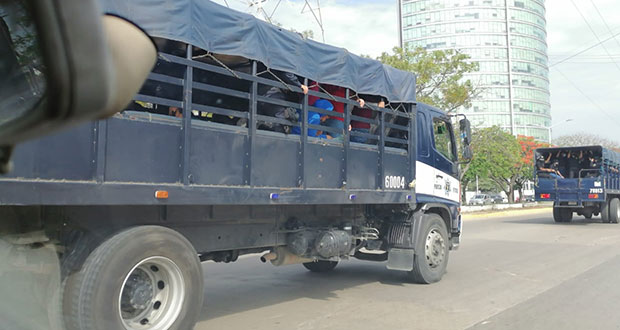 Policías de Chiapas disuelve manifestaciones de normalistas; 95, detenidos