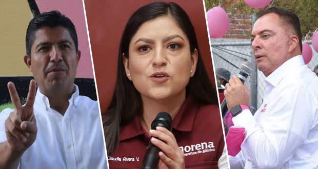 Rivera lidera en intención de voto, Claudia Rivera y Santamaría casi empatan