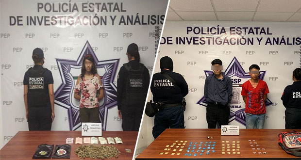 SSP detiene a 3 narcomenudistas en Puebla