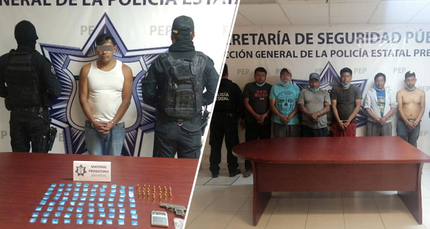 SSP realiza seis detenciones en Cholula y Atlixco